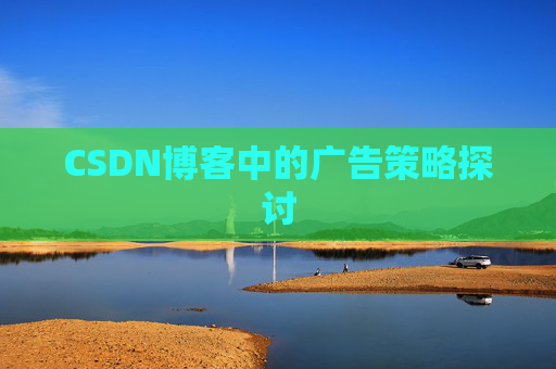 CSDN博客中的广告策略探讨
